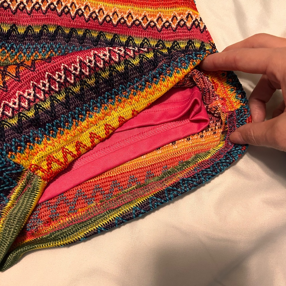 NEW: SHEIN Pink and Multicolor Knit Tube Top & Short Set - Picture 8 of 9